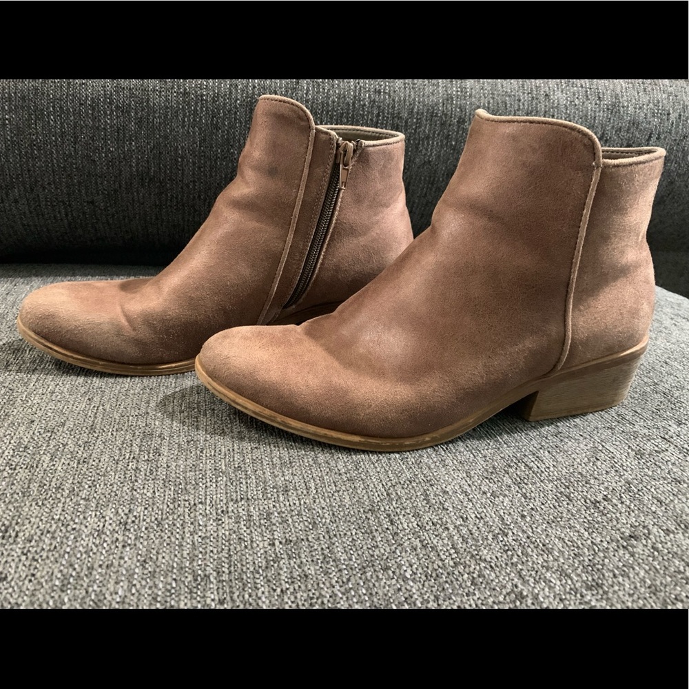 Taupe booties Womens 9